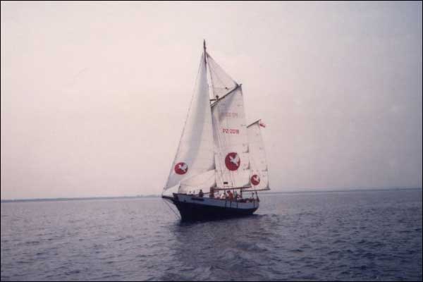 Prbny rejs po Zatoce Gdaskiej - lipiec 1990